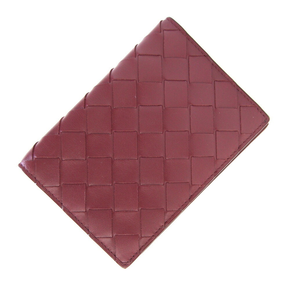 Bottega Veneta Passport Cover, Intrecciato, Bordeaux Leather, Case, Book Note...